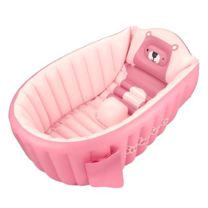 Two-Color Options Inflatable Baby Bathingtub Children Thickened Portable Foldable Home Bath Tub
