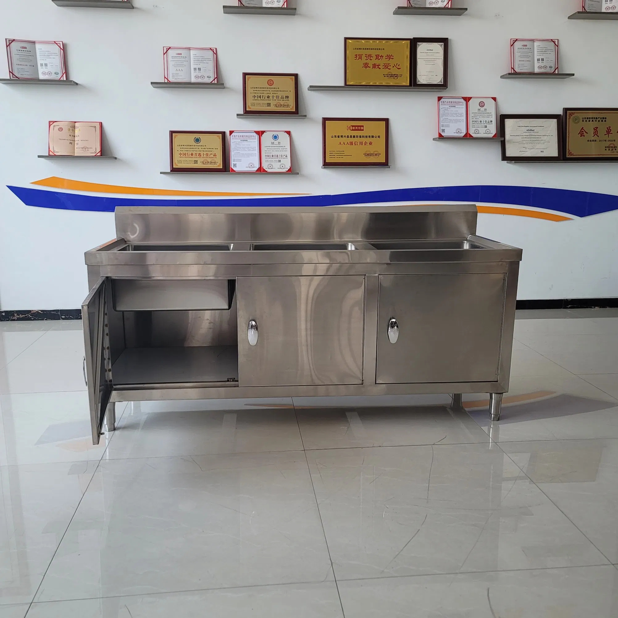 Commercial Kitchen Equipment Freestanding Stainless Steel Faucet Sink for Vegetable Wash Food