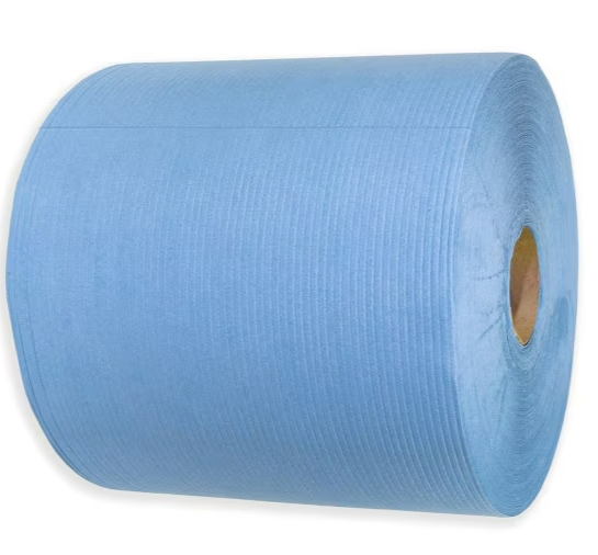 Disposable Dry Cleaning Cloth Heavy Duty Paper Towel Rolls Industry Cleaning Wipes Low Lint Wood Pulp Industrial Hand Crepe 475PCS Roll Wipes for Saudi Arabia