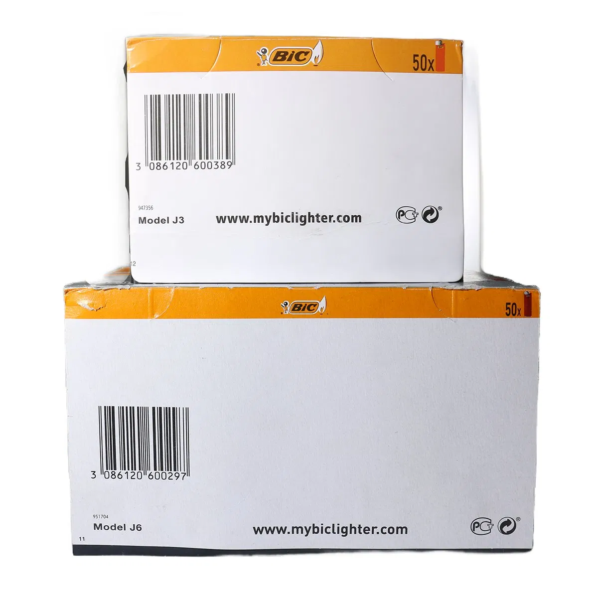 Flint Disposable Lighter Bi-C France J3&J6 Plastic Slim Maxi Lighters