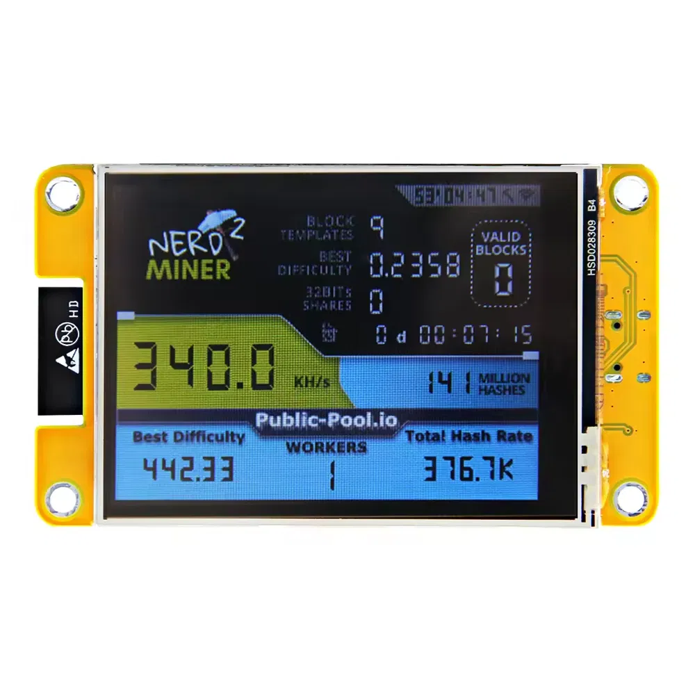 Дисплей Nerdminer V2 Esp32 2.8 дюйма TFT LCD сенсорный