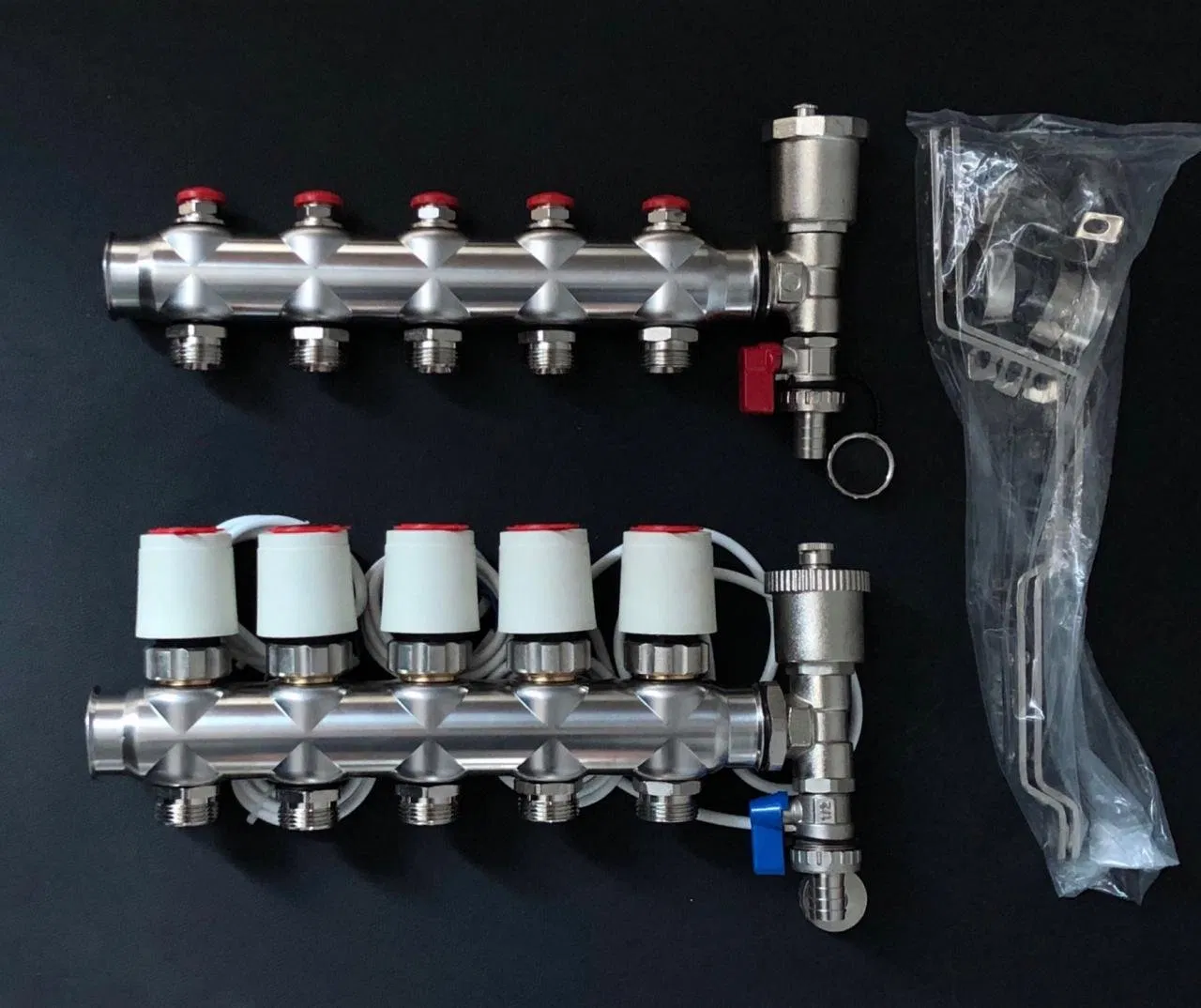 High-Efficiency Ribbed Tube Manifold for Underfloor Heating Systems