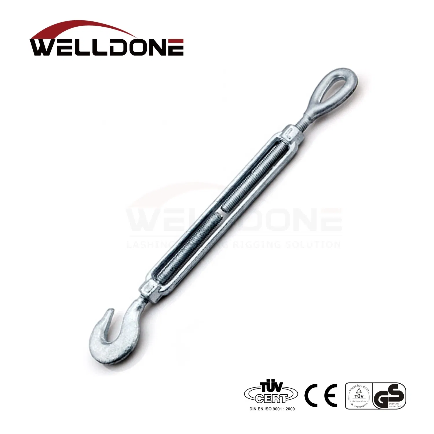 Drop Forged Galvanized DIN 1480 Turnbuckle with Stubs