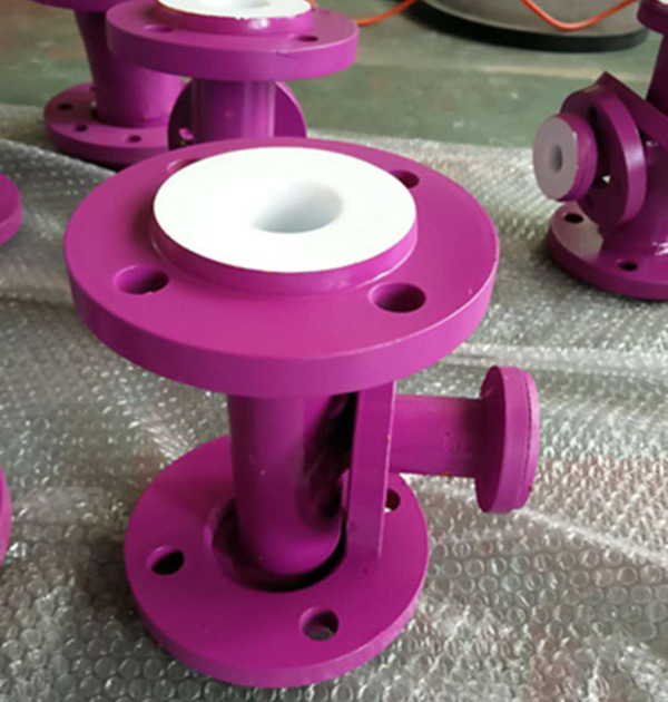 Factory Sale PTFE Lined Pipe and Fittings-Reducing Tee DN80*DN50