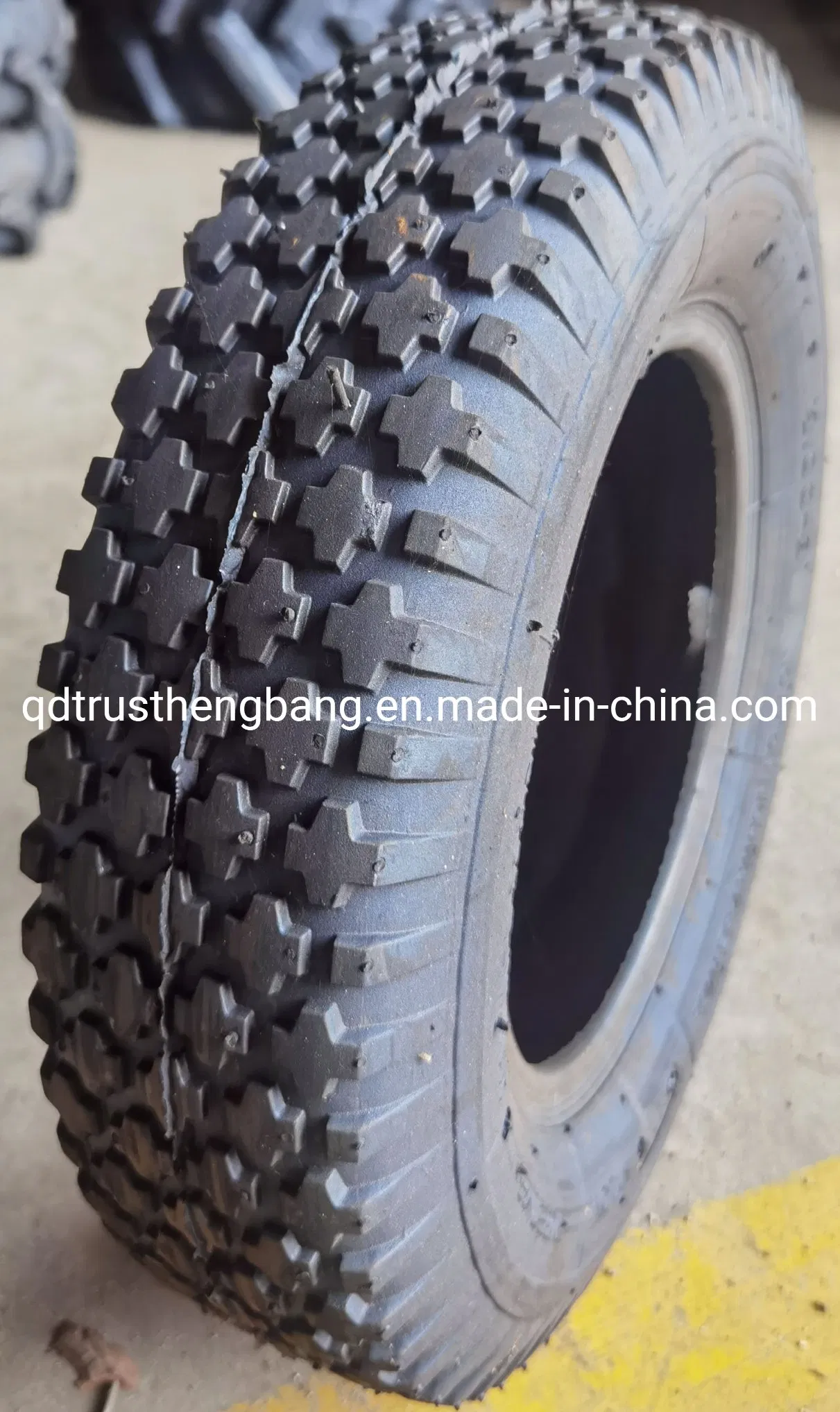 Wheelbarrow Tire Assembly, 4.10/3.50-4, 4.80/4.00-8 4pr Stud Tire and Wheel