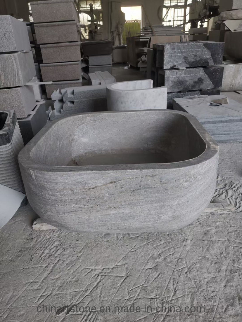 Угловая ванна из натурального мрамора и гранита