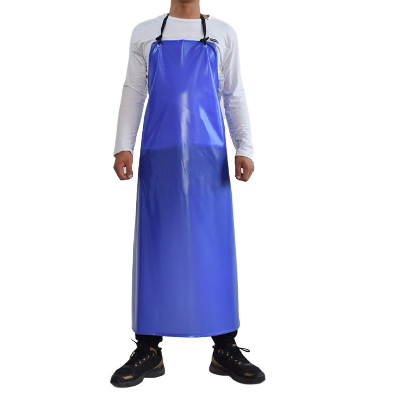 Wholesale Blue 110*80cm Waterproof Chemical Anti Oil Acid Alkali Clean PVC Apron