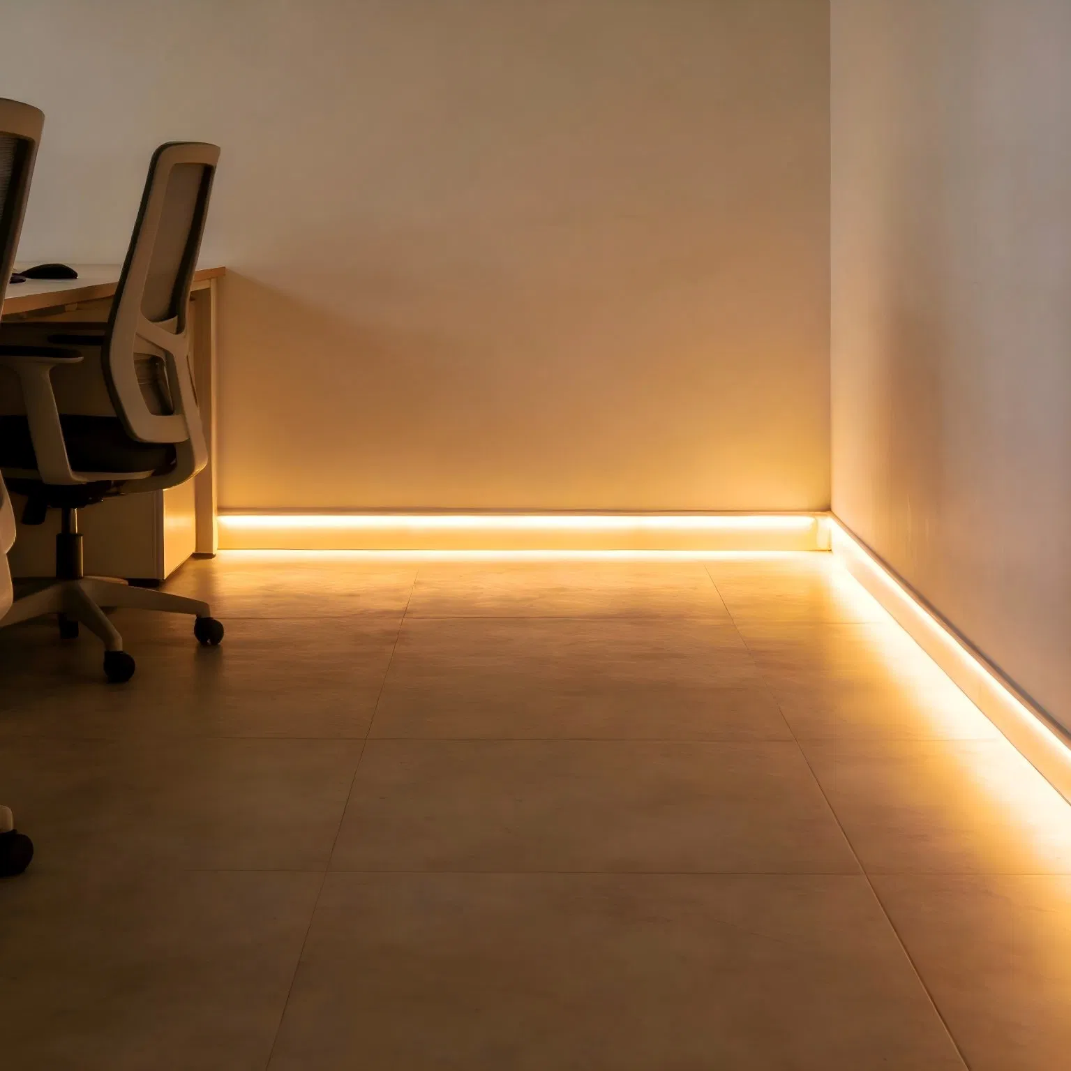 Commercial Project LED Lighting Aluminum Baseboard Metal Skirting Baseboard