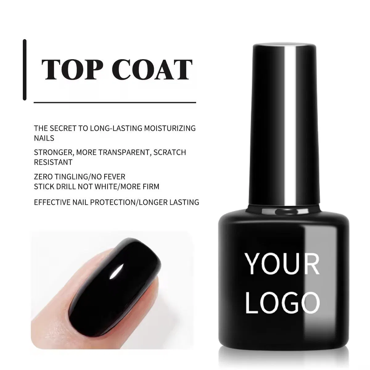 New Thick Gloss Product Base Gel Glitter Strong Lacquer Iron Top Coat