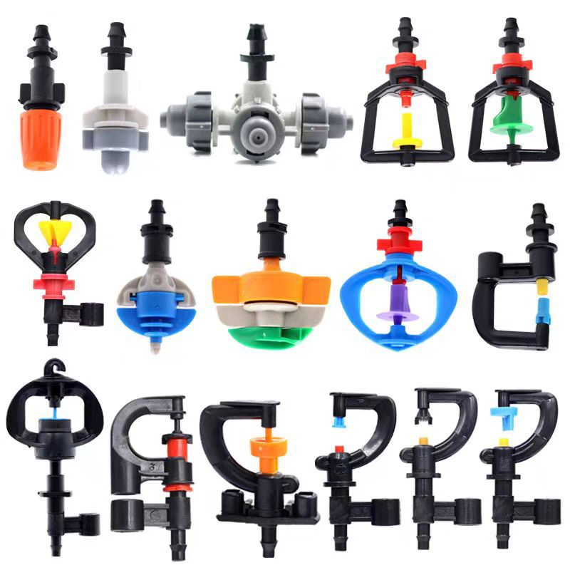 4 Points Plastic Butterfly Impact Rain Black 360° Automatic Sprinkler Rotating Garden Lawn Irrigation Agricultural Use