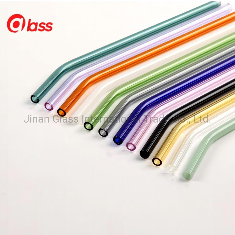 Drinking Glasses with Bamboo Lids and Glass Straw Glass Cup with Straw