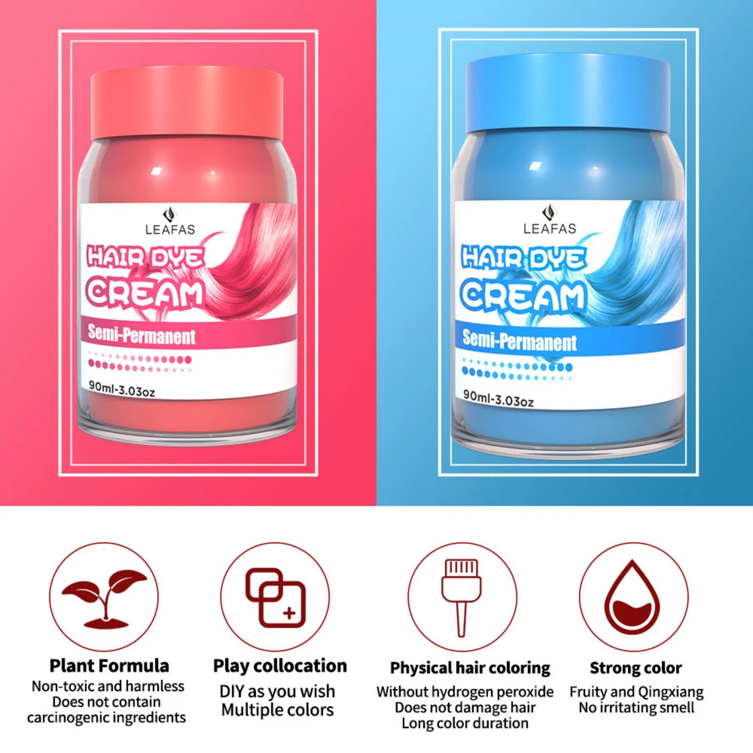 Private Label Factory Price Natural Hair Dye Cream