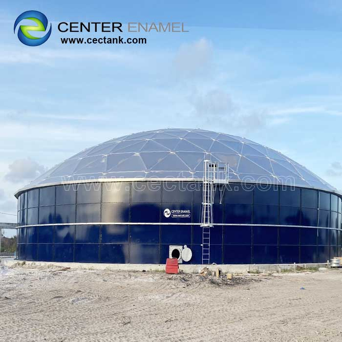 Weather Resistance Geodesic Aluminum Dome Roofs Fire Water Tanks