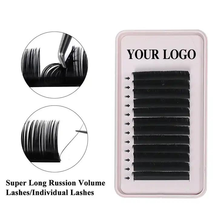 Soft 0.10 Flat Classic Lash Ellipse Matte Lash Extensions with Split Tips 0.15 0.20 mm Black Brown Flat Eyelash Extensions