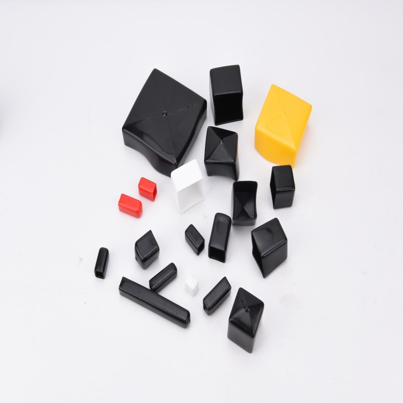 2 Inch Square Tube Plastic End Caps PVC Dipping Flexible Vinyl Square Tubing Pipe Cap Rectangular Tube End Caps