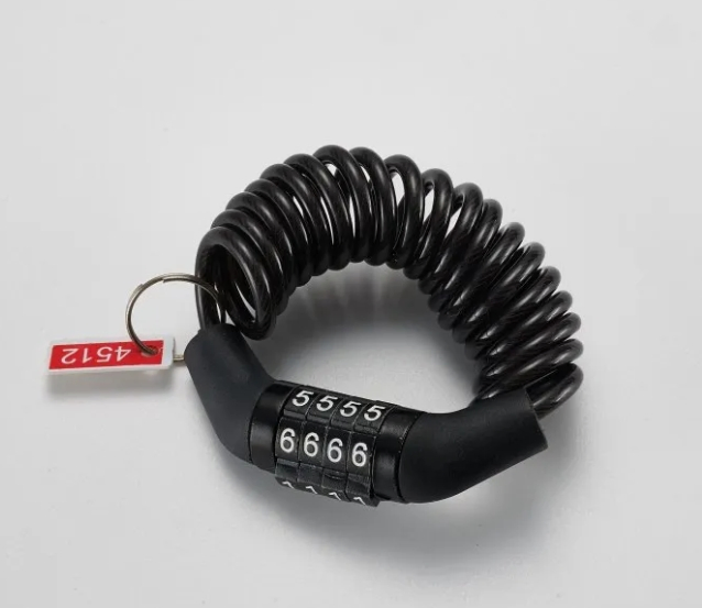 4 Digital Password Helmet Lock Portable Anti-Theft Lock for Bicycles