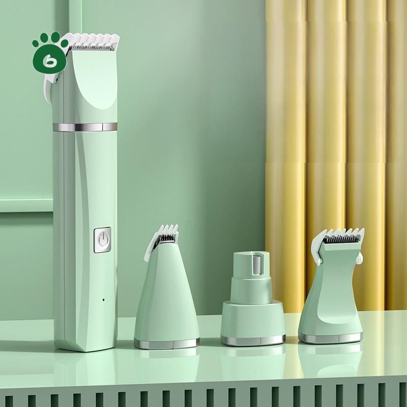 Multifunction Professional Pet Hair Clipper Electric Cordless Cat & Dog Grooming Kit 4 in 1 Rechargeable Portable Plastic Design