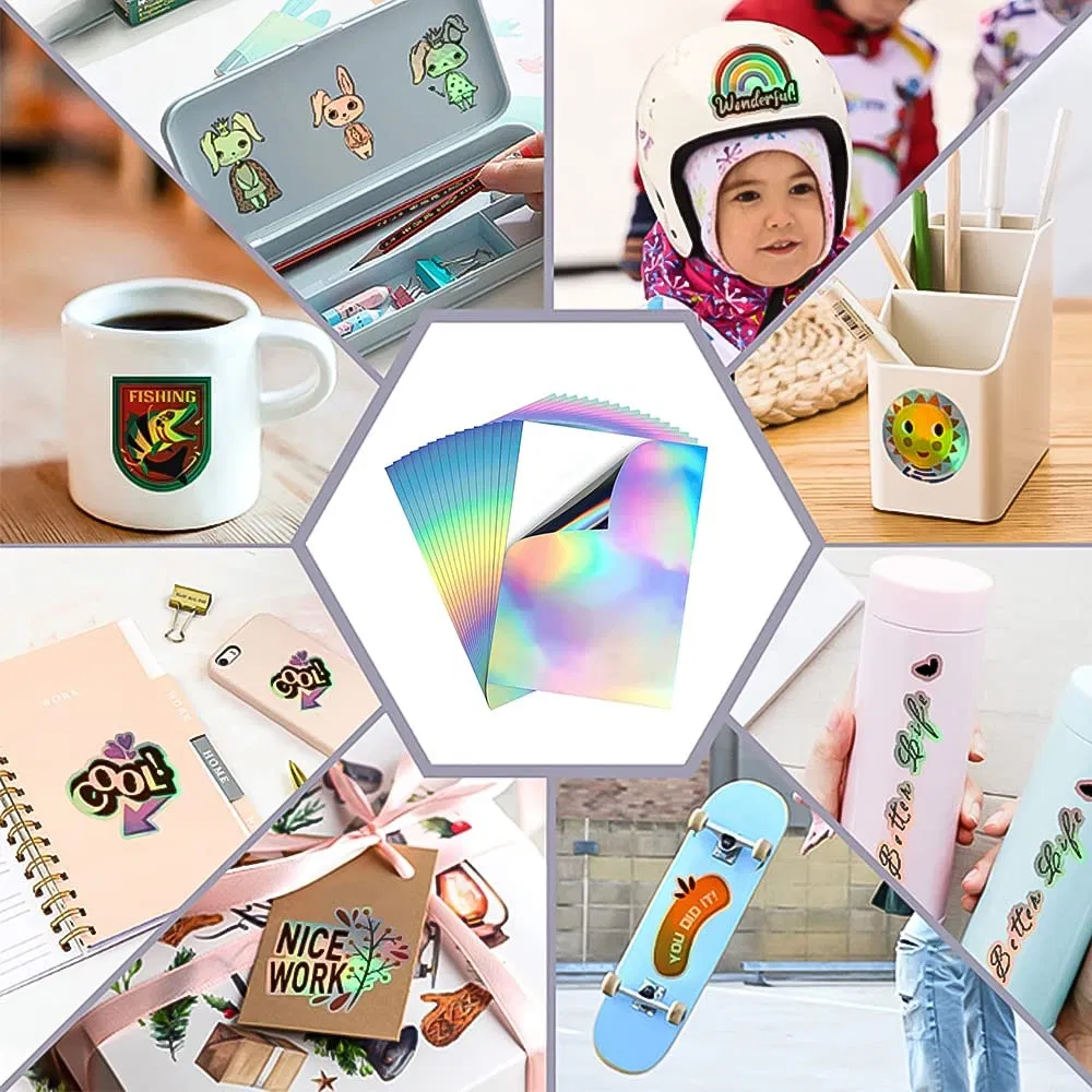 Rightint Vinyl Carton A4, OEM Shanghai Thermal Label Holographic Sticker