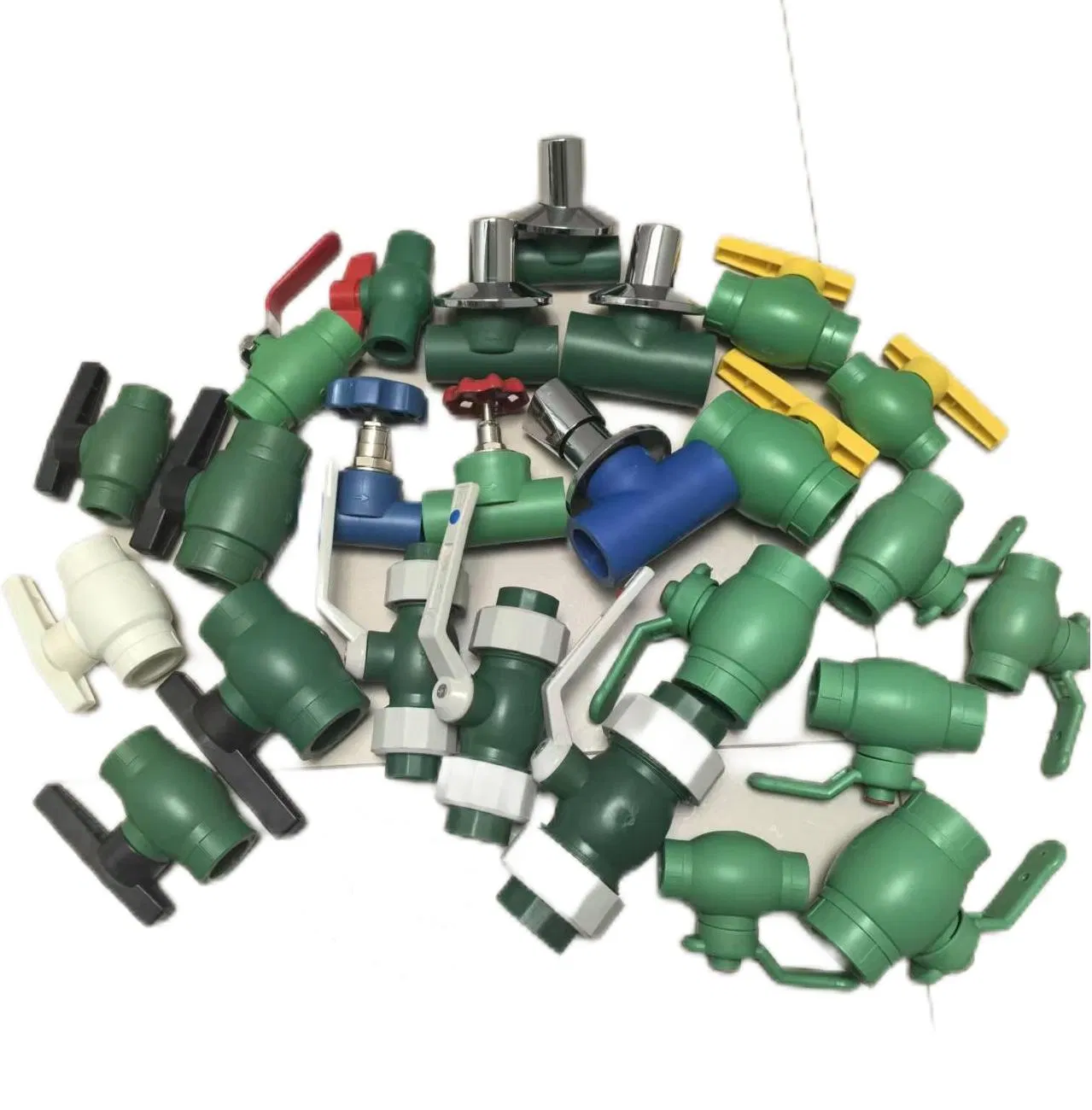 Various Durable PP-R Copper-Plastic Valves Designed for Global Market, Size 20 to 110 mm