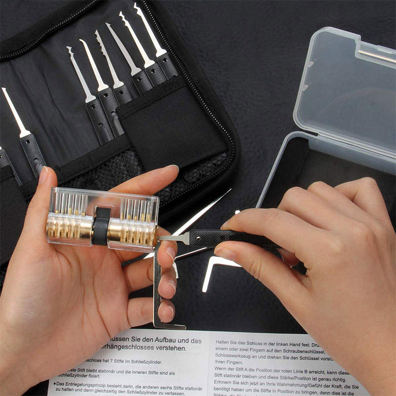 Professional Stainless Steel Unlocking Lock Pick Set Key Training Beginner Tool Locksmith