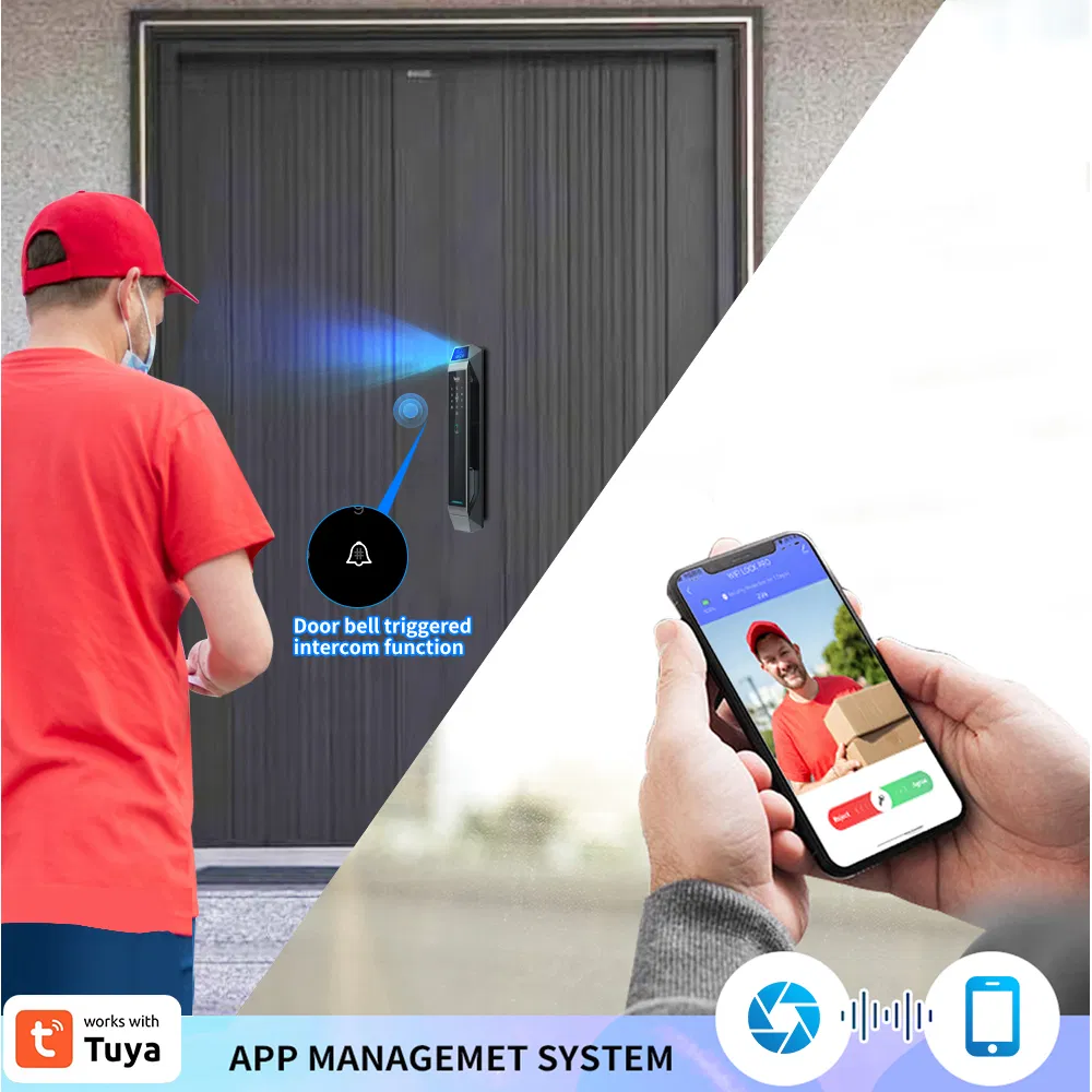 Premium Digital Fingerprint Door Lock with Video Intercom System
