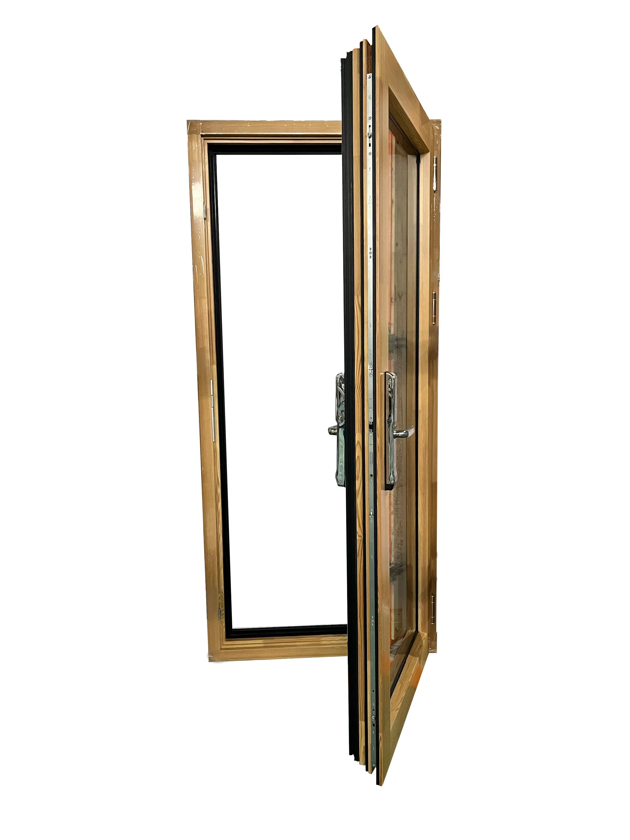 Penjoy Modern Wooden Swing Doors Pine Wood Doors with Smart Lock