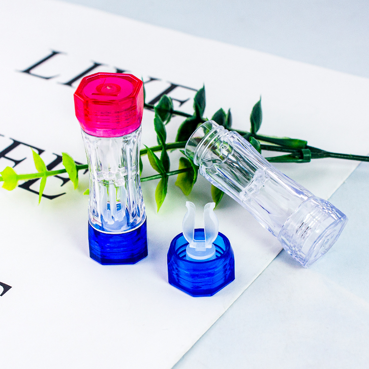 Professional Factory Colorful Rgp Contact Lens Case Rigid Holder Luxury New Design Eco-Friendly Customized Logo Contact Lens Case Hard Contact Lens Container