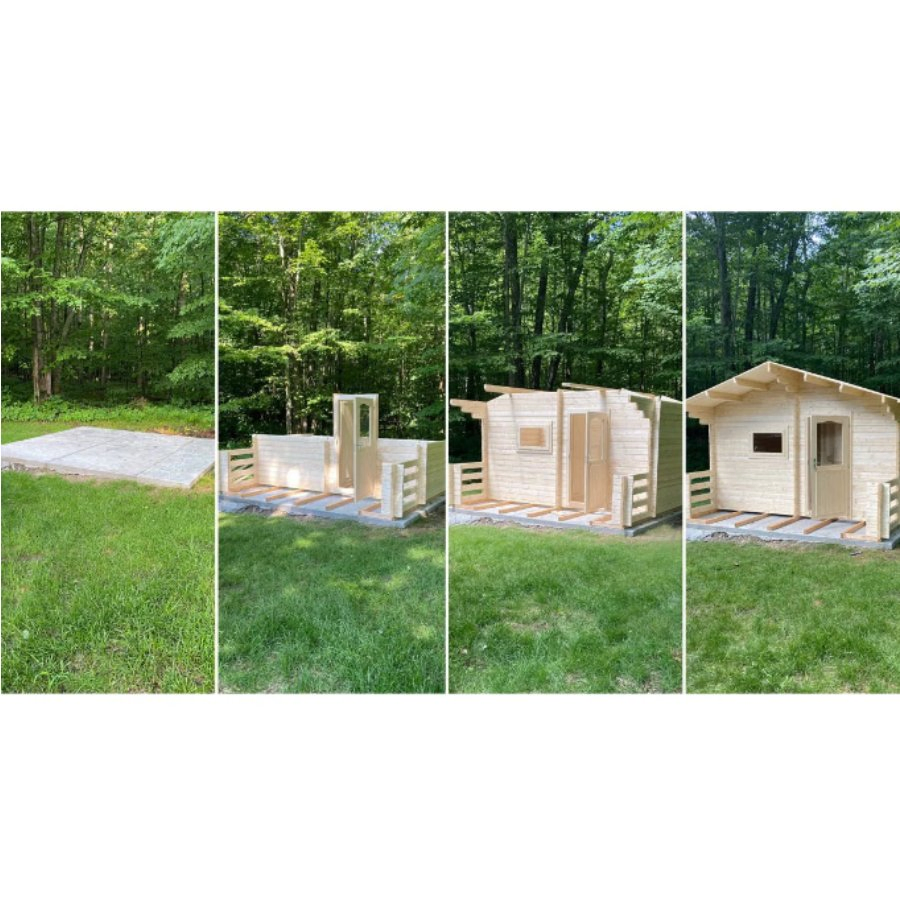 Easy Installation 4-6 People Wood Fired Sauna Cedar Wood Sauna