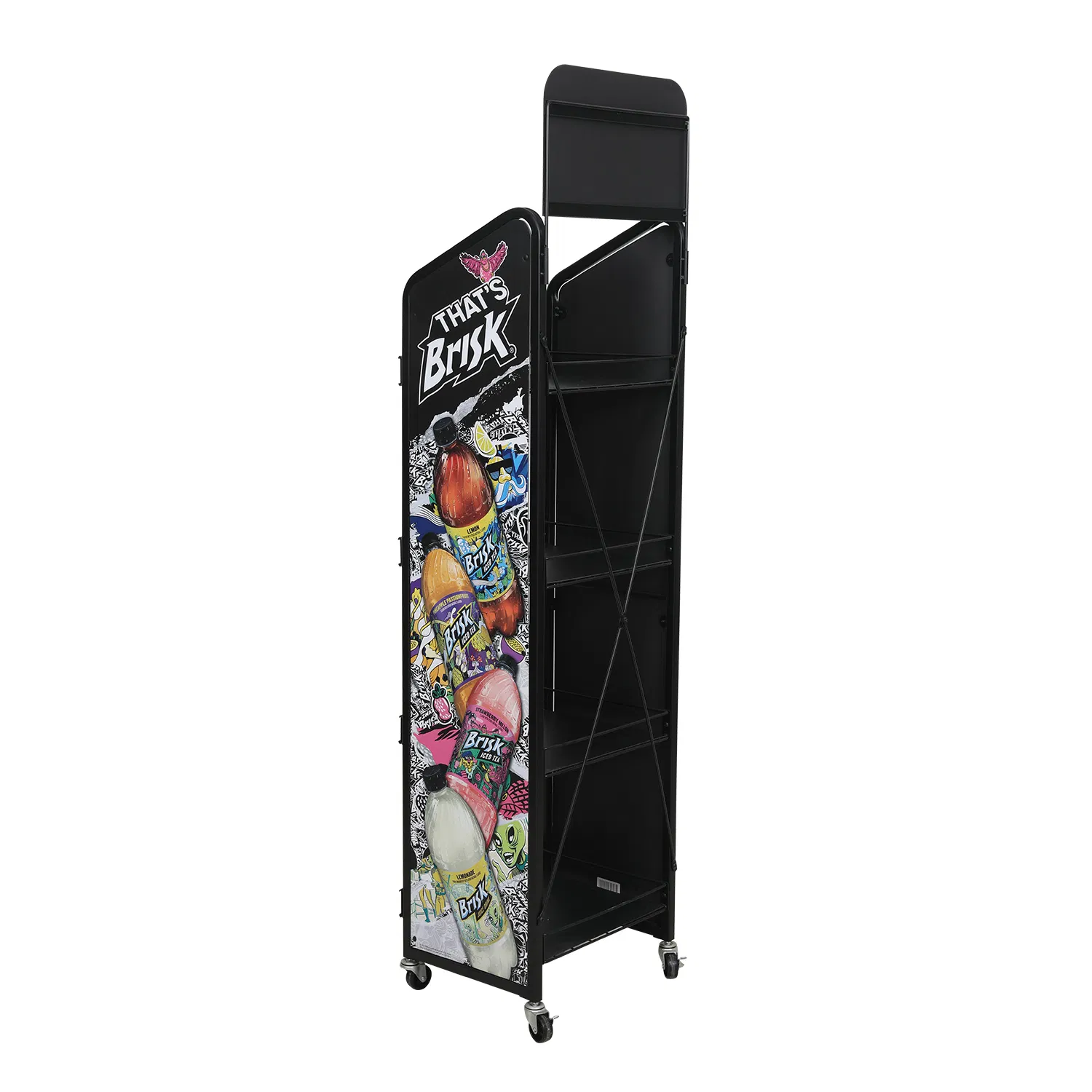Customized Floor Standing Metal Drinks Display Stand Racks Rack for Retail Store