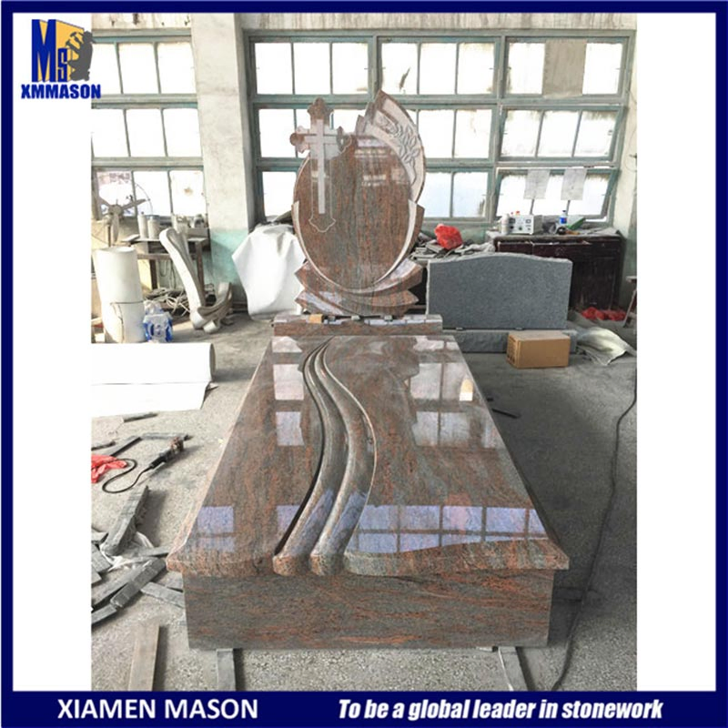 Heart Design Absolutely Black Granite Tombstones Wholesale