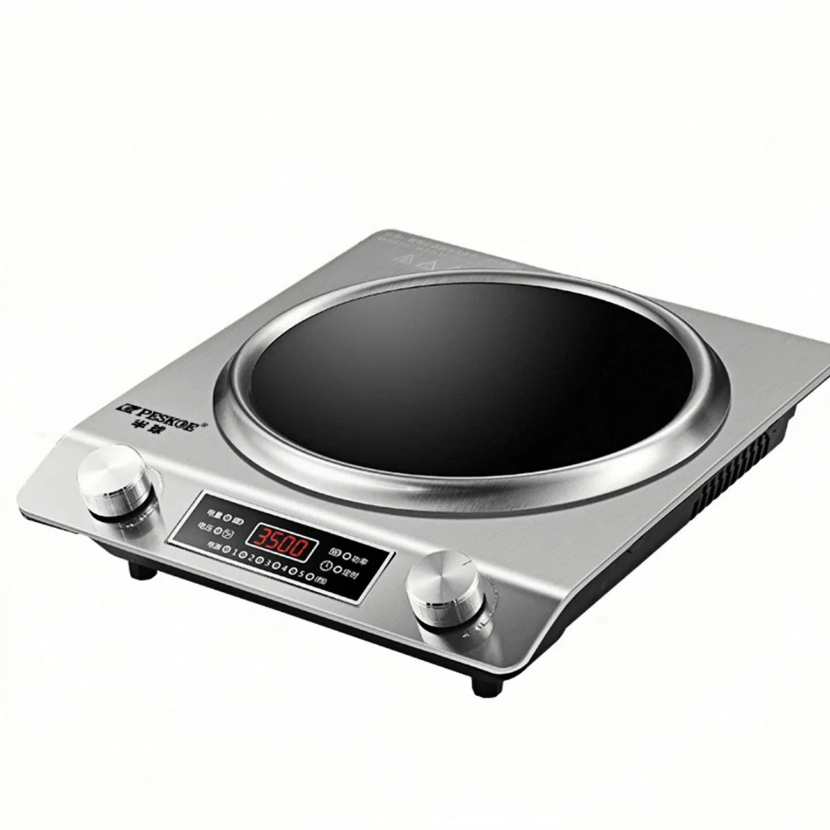 5000W High Power Induction Cooker Single Burner 5 Fire Levels and Waterproof Design
