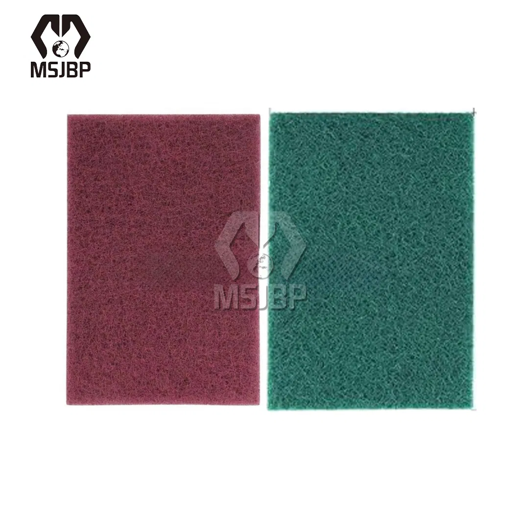 Msjbp Nylon Scouring Pad China Manufacturers 320# 7802 Non Woven Abrasive Pad for Cleaning or Polishing