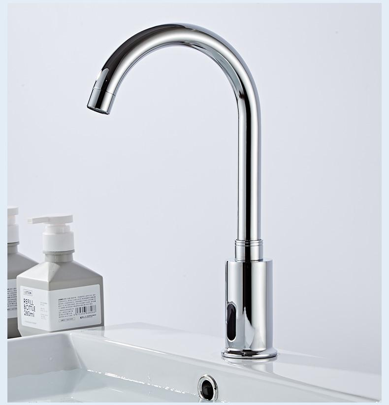 Deck Mounted Automatic Sensor Kitchen Faucet Hand Free Kitchen Bathroom Sensor Sink Tap