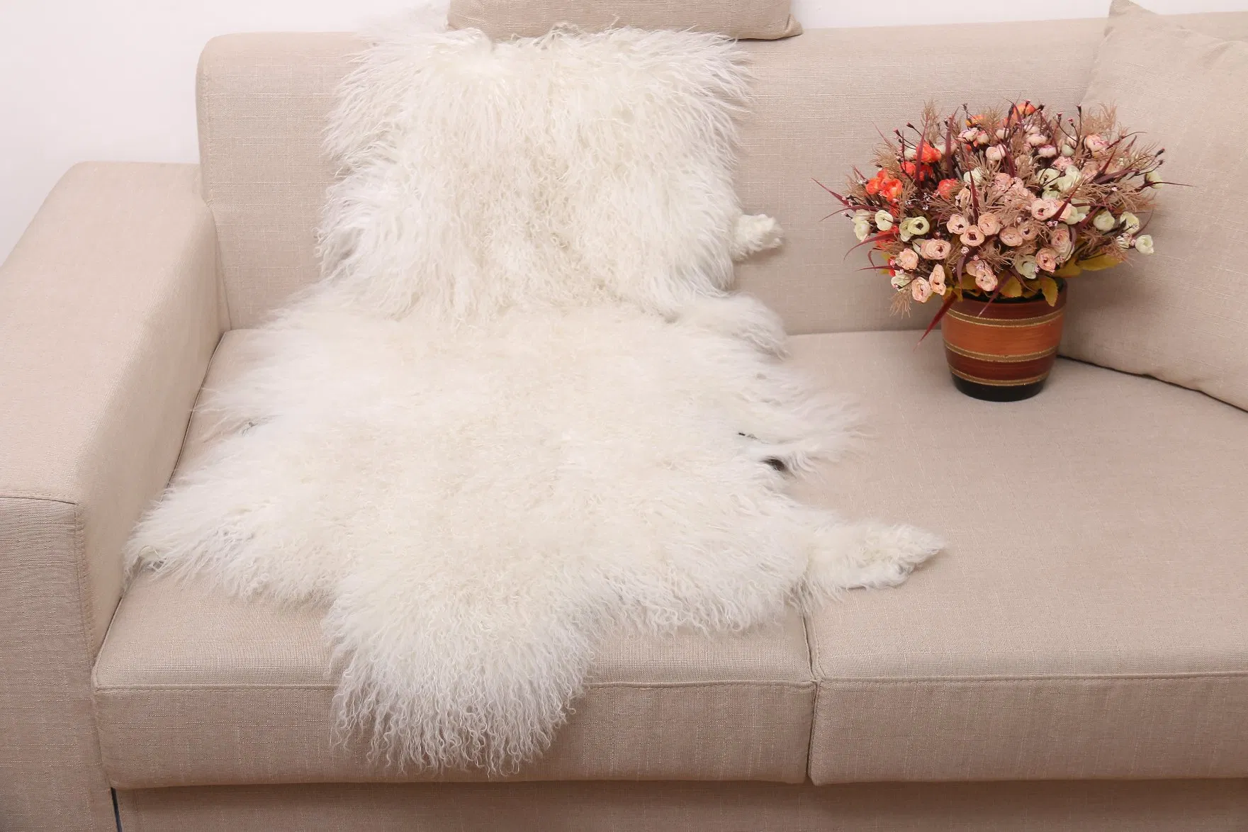 Luxury Mongolian Lambskin Natural Pelt