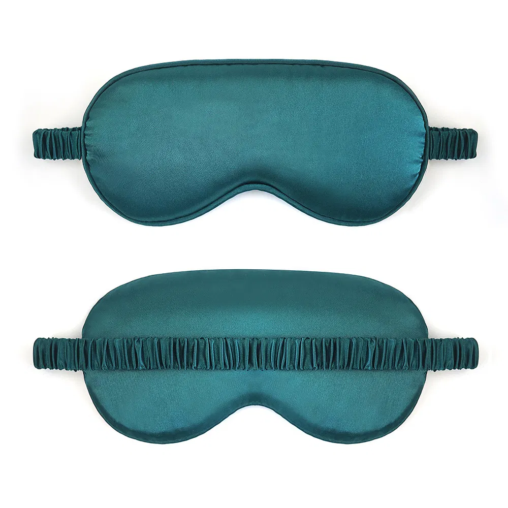 Double Sided Imitation Silk Sleep Eye Mask with Light Blocking and Elastic Straps Breathable Silk Eye Mask