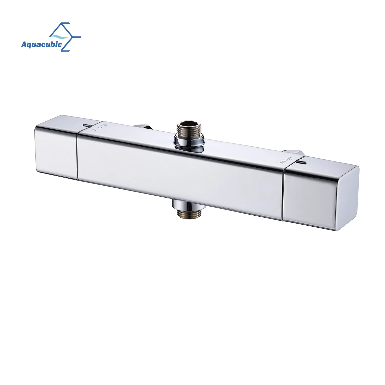 Brass Chromed 2-Handle Wall Mount Thermostatic Shower Valve Trim Constant Temperature Water Mixer for Bathroom