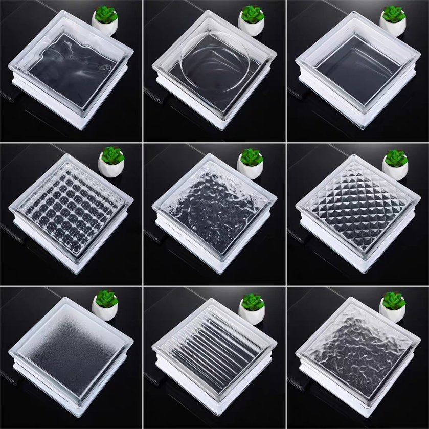 Different Color Art Design Glass Bricks for Building Indoor Wall Decoration Materials
