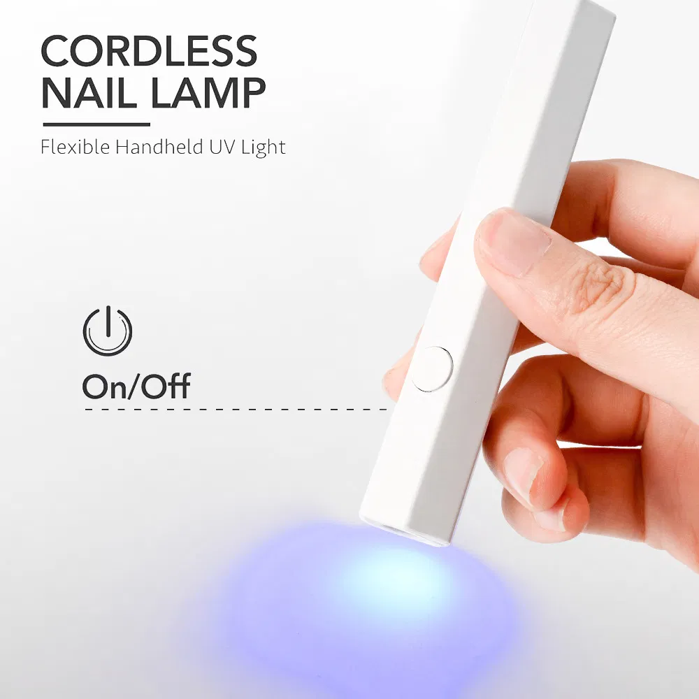 Cordless 3W Mini USB Nails Dryer Portable Handheld Rechargeable UV Gel LED Light Nail Art Lamp