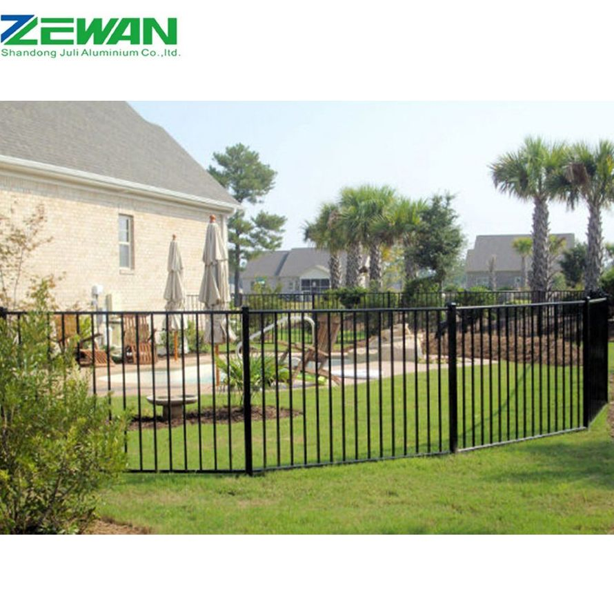 Factory OEM Outdoor Powder Coating Aluminium Fencing Post Custom Aluminum Decorative Security Safety Picket Panel Fence Price for Garden/Swimming Pool/Farm