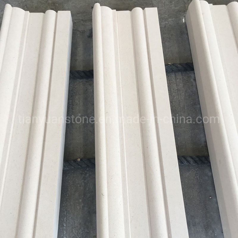 Natural Polished White Marble Stone Fabrication Interior Border