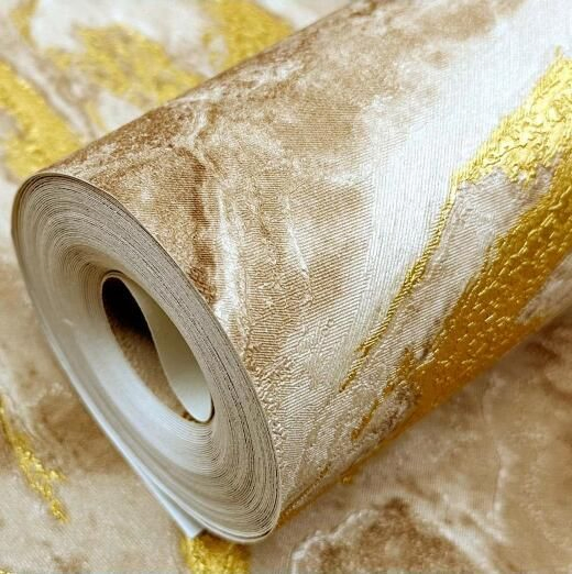 Guangzhou Wholesale Goldern Natural Marble Design PVC Wallpaper Decorartion Material