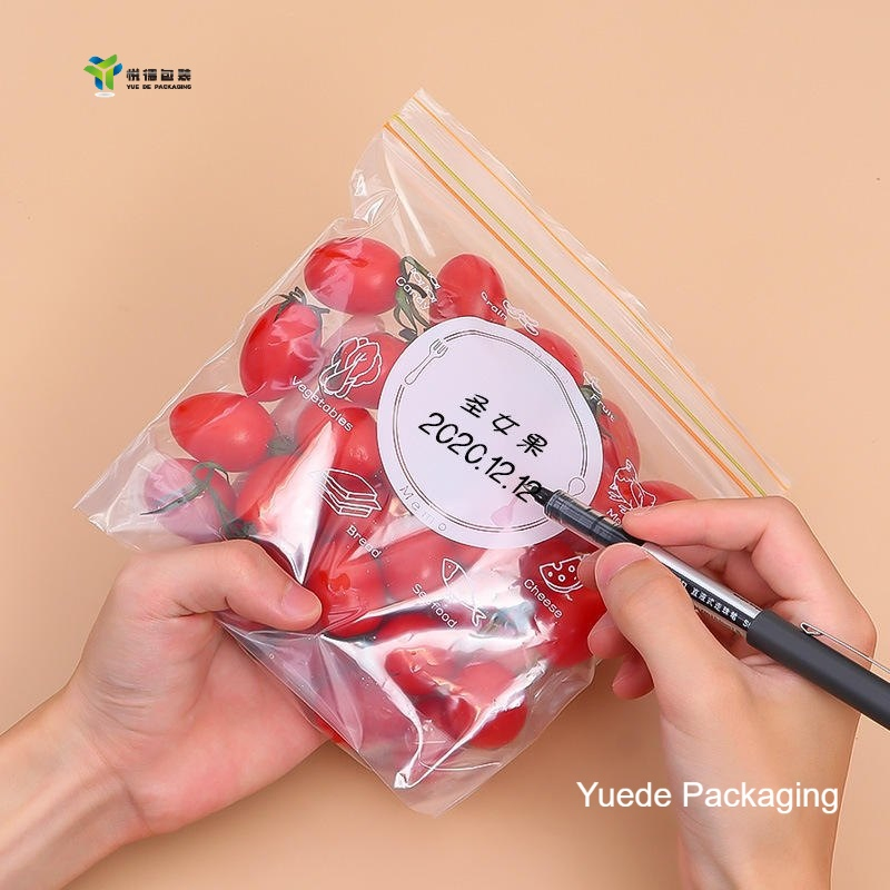Custom Clear Slider Zipper Bag Premium Clear Food Storage Bags for Vegetables and More Food Storage Bag