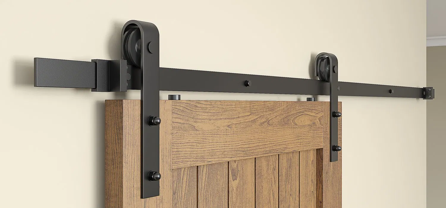 Vintage-Style 6FT Sliding Barn Door Hardware Kit for Homes