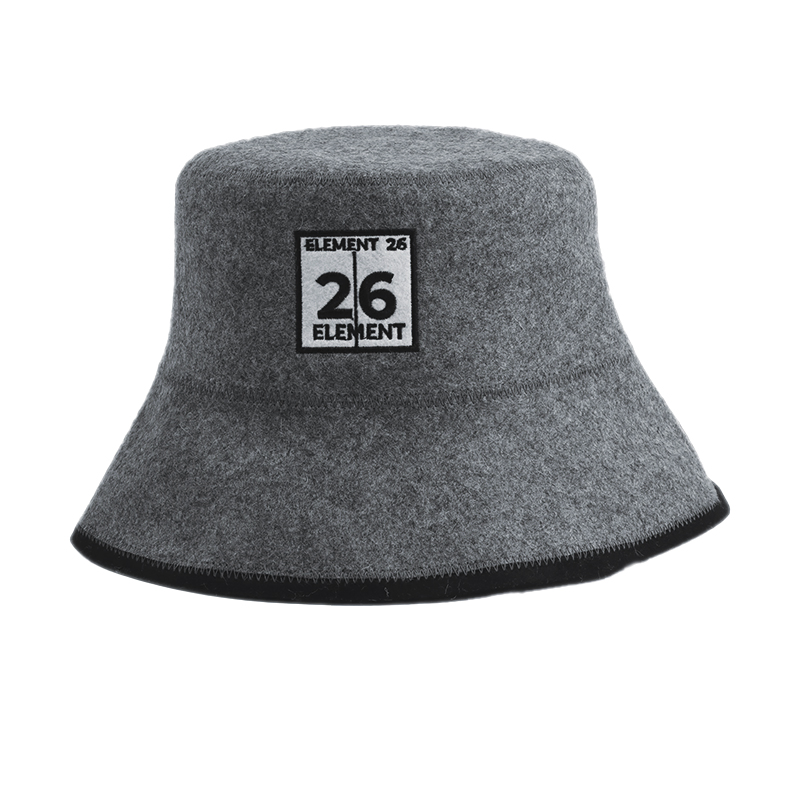 Custom Wool Wholesale Handmade High Quality Hat for Man Sauna Bucket Hat Grey Felt Sauna Hats