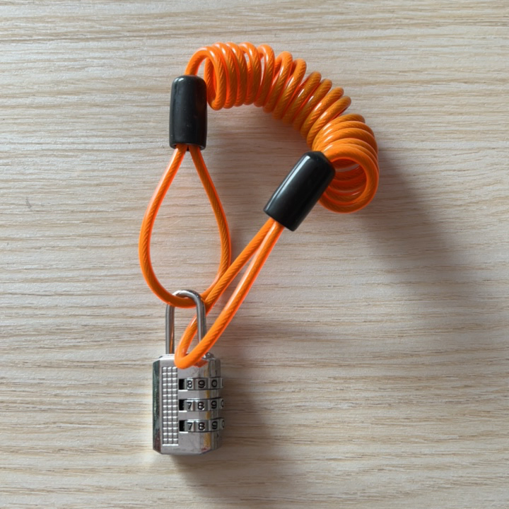 PVC Coated 3 Combination Padlock Luggage