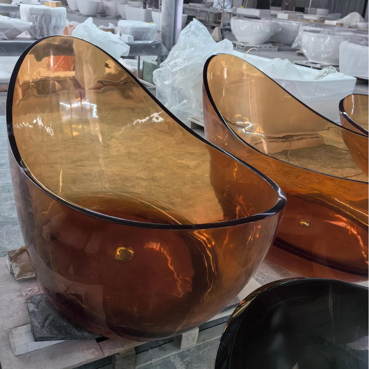 Прозрачная акриловая ванна с гидромассажем