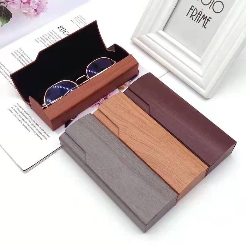 Custom Latest New Anti-Extrusion Wood Grain Eyeglass Suit Glasses Case Sunglasses Box