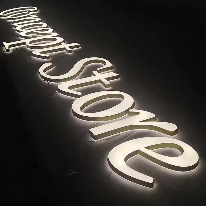Custom Outdoor Acrylic Sign Channel Letters Business Illuminated Exterior Signs