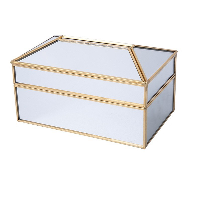 Glass Mirrir Tissue Box Paper Towel Box