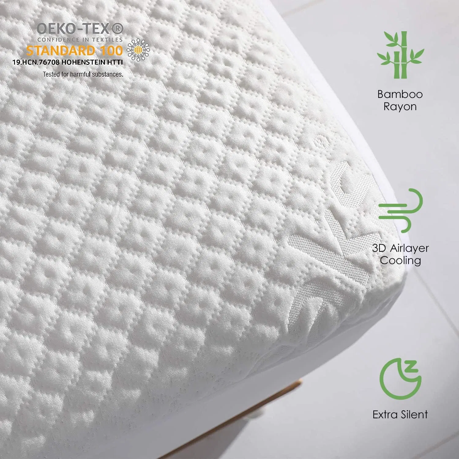 Premium Bamboo Mattress Protector with Waterproof Deep Pockets
